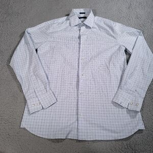 Fairline Shirt Mens Medium Cotton Spandex Long Sleeve Slim Fit Button Up